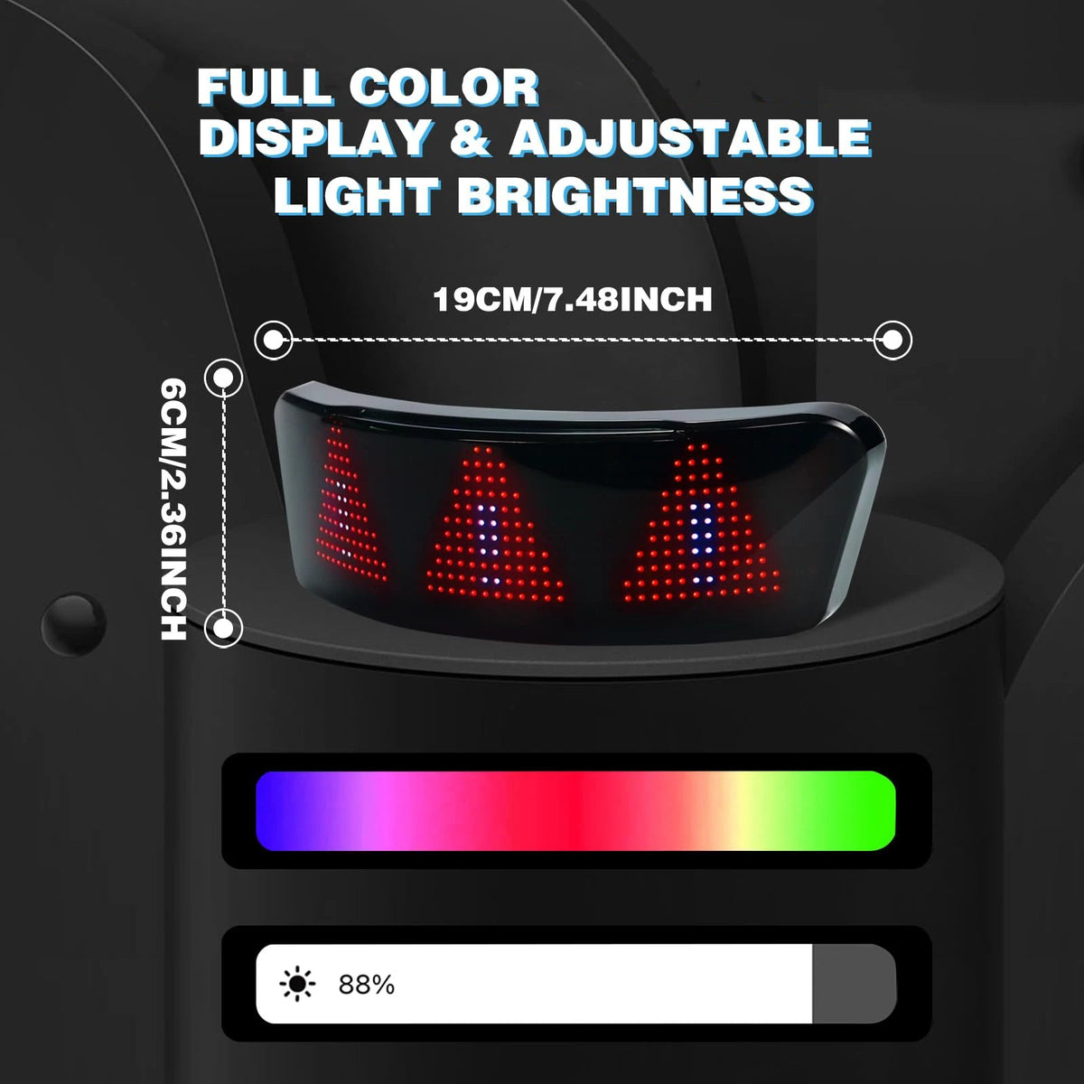 Motorcycle Helmet Programmable LED Display